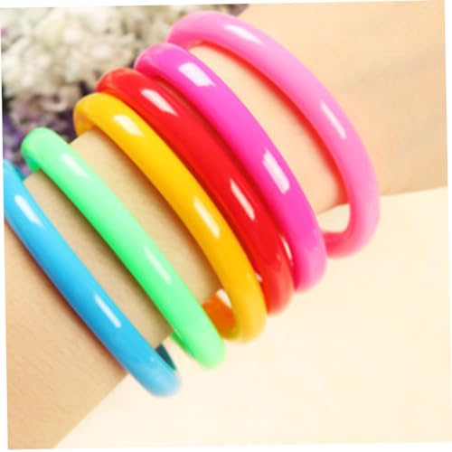 Beaupretty 6 Stück Teiliges Kunststoff Armband in Candy Farben Bunte Plastikarmreifen für Kindergeburtstag Mitgebsel Vielseitige Partyaccessoires für Teens und Erwachsene von Beaupretty