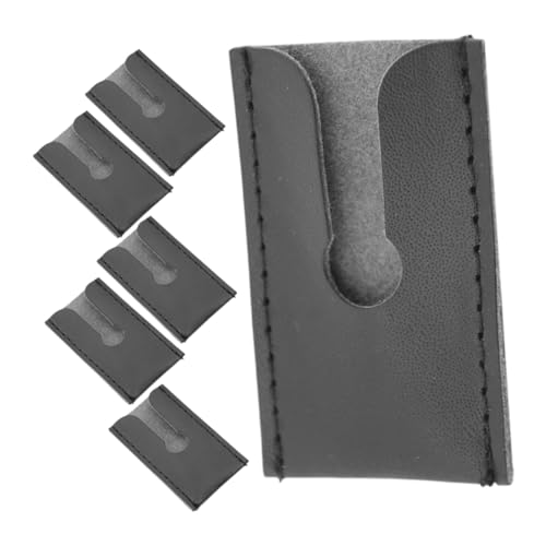 Beaupretty 6 Stück Teiliges Safety Razor Head Cover aus PU Leder Schützende Reiseetui für Double Edge und Butterfly Rasierköpfe Kompakte Aufbewahrung Langlebiger Schutz für Herren von Beaupretty