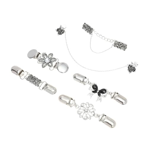 Beaupretty 6 Stück Teiliges Set Retro Pullover Schal Clips für Damen Stilvolle Klammern zur Befestigung von Kleidung für Cardigans Pullover und Schals von Beaupretty