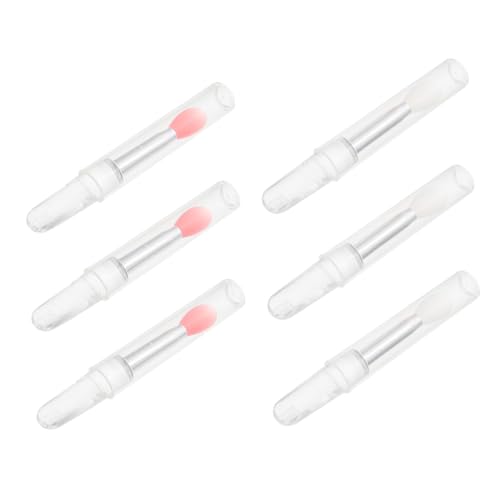 Beaupretty 6 Stück Teiliges Silikon Lippen und Lidschatten Applikatoren Wiederverwendbare Tragbare Make Up Pinsel mit Weichen nicht Klebenden Köpfen für Präzises Auftragen von Lippenbalsam von Beaupretty