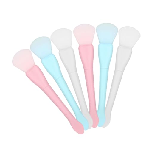 Beaupretty 6 Stück Teiliges Silikon Pinsel mit Doppelseitigem Spatel Wiederverwendbar Flexibel Hautfreundlich Ergonomisch für Gleichmäßiges Auftragen von Schlamm Gesichtsmaske Reisegröße von Beaupretty