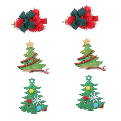 Beaupretty 6 Stück Teiliges Weihnachts Haarschmuck mit Weichen Komfortablen Weihnachtsbaum Haarspangen Festlich für Party Outfits Sicherer Vielseitig Einsetzbar für Damen und Mädchen von Beaupretty