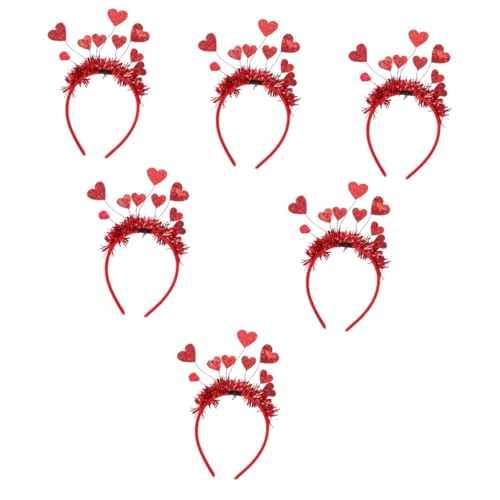 Beaupretty 6 Stk Valentinstag Stirnband Strumpf Stuffer Leckereien Schöner Haarreif Valentinstag-stirnbänder Für Frauen Damen Stirnbänder Herz Haarreifen Filzstoff Haarring Liebe Fräulein von Beaupretty