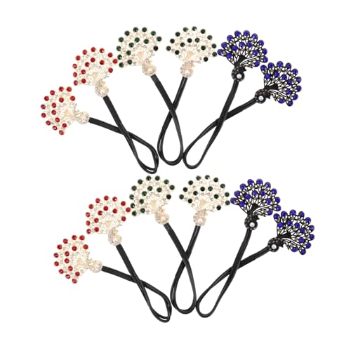 Beaupretty 6 Stück Vintage Haarnadel Hochsteckfrisur Chignon Clips Gedrehte Haarspange Strass Frisuren Clip Dutt Maker Für Mädchen Pfauen Haarformer Gedrehte Haarspange Lazy Bun von Beaupretty