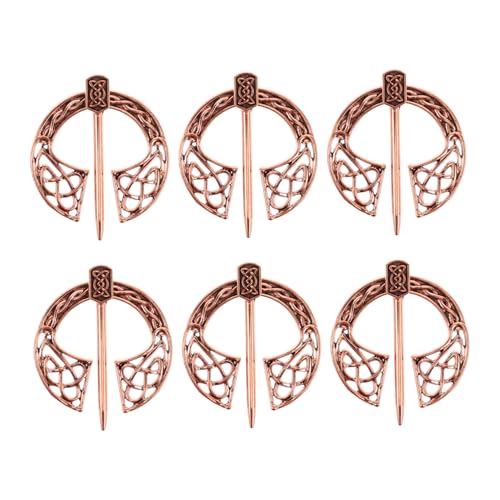 Beaupretty 6stücke -brosche Aus Metalllegierung Retro-kleiderclips Für Damen Und Herren Schalbroschen Und Vintage-accessoires Für Formelle Und Legeren Outfits von Beaupretty