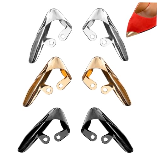 Beaupretty 6 Stücke Metall Schuhspitzenprotektoren für High Heels Spitzenschutz Kappen für Damen Langlebige Schuhüberzüge Schützende und Dekorative Abdeckungen von Beaupretty