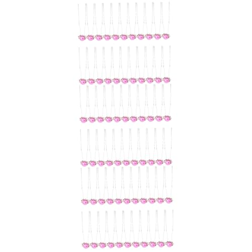 Beaupretty Braut Haarspange 60 Stk Haarspangen Haarklammer Perle Haarnadel Hochzeit Haarnadel mit Strass Tiara Frauen-Haarnadel U-förmige Haarnadel Modellieren Kopfbedeckung Stift Braut Rosa von Beaupretty
