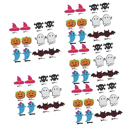 Haarspangen Für Kinder 60 Stück Halloween-Haarspangen Haarspangen Für Zöpfe Mädchen-Schleifen Für Haare Haar-Accessoires Halloween-Kopfbedeckung Halloween-Kürbis-Haarspangen von Beaupretty