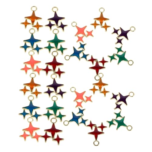 Beaupretty 60stücke Mini-sternanhänger Für Schmuckherstellung Winzige Anhänger Als Ohrringstücke Diy-zubehör Im Vintage-stil Kleiner Sternanhänger Für Halsketten Und Armbänder von Beaupretty