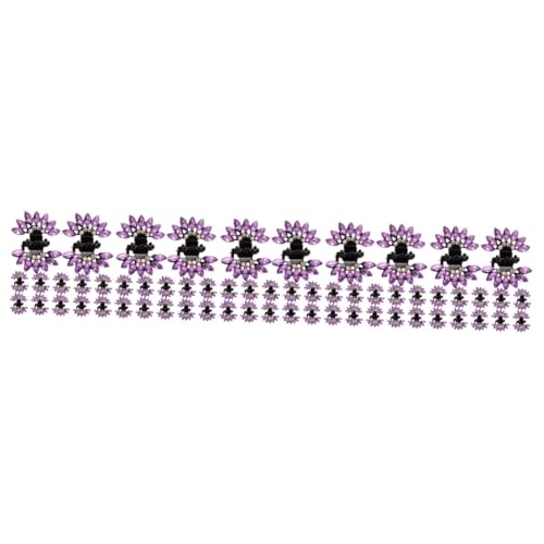 Beaupretty 60 Stk Schmetterlings-strass-clip Haar Strass Haarspangen Für Damen Haarspangen Für Dünnes Haar Haarspangen Kleine Klaue Kleine Haarkrallen Plastik Violett Mini Haarschmuck Kind von Beaupretty