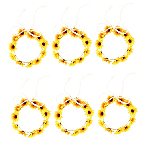 Beaupretty Blumen-prinzessinnen-stirnband Gänseblümchen-blumen-haarkranz Geflochtenes Seil Kopfbedeckung Mehrzweck Für Partys Hochzeiten Reisen von Beaupretty