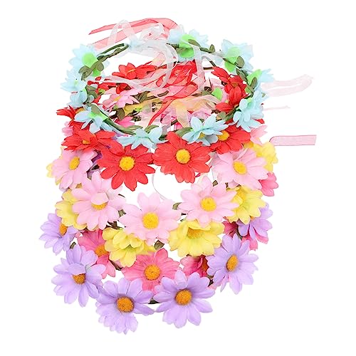 Beaupretty 6stücke Margeriten-stirnband Für Mädchen Fotorequisiten Haarband Simulations-margeriten-dekoration Hochzeits-accessoire von Beaupretty