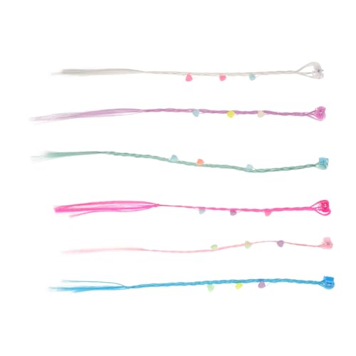 Beaupretty 6stücke Teiliges Farbige Haarverlängerungen Für Mädchen Clip Zöpfe Und Haaraccessoires Für Aufführungen Und Partys Einfach Anzubringen Und Stylisch von Beaupretty