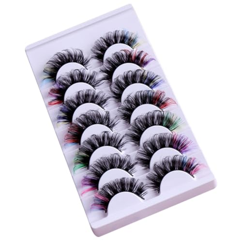 Beaupretty 7 Paar Falsche Wimpern Curl Lash Strip Fake Lashes Flauschige Wimpernverlängerungen Für Damen Dress Up Kostümzubehör von Beaupretty