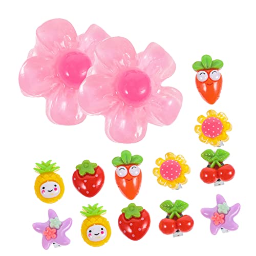 Beaupretty 7 Paare Ohrclips für Mädchen Leichte Schmerzfreie Clip Ohrringe mit Blumen Design Bunte Kinderschmuck für Party Festival und Alltag Komfortabel und Einfach Anzulegen von Beaupretty