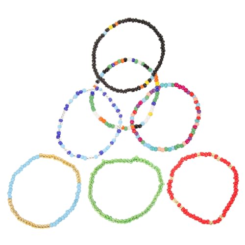 Beaupretty 7 Stück Teiliges Boho Fußkettchen Bunte Perlen Knöchelarmbänder für Damen und Herren Vielseitige Hautfreundliche Reisperlen Fußketten im Bohemian Stil für Sommer und Strand von Beaupretty