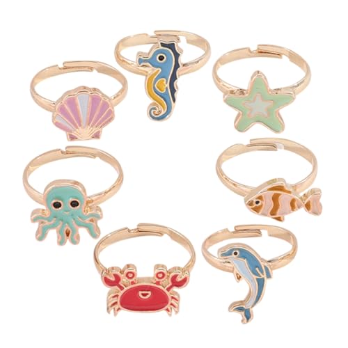 Beaupretty 7stücke Teiliges Hohlringe Aus Legierung Niedliche Cartoon Tiermotive Fingerringe Für Damen Trendige Ring-schmuck-dekoration von Beaupretty