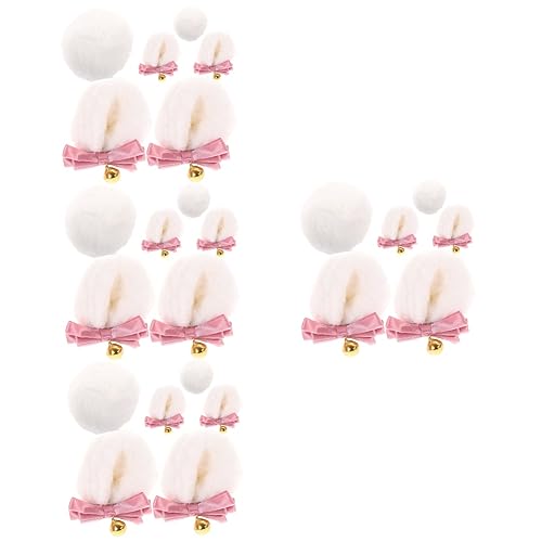 Beaupretty 8 Sätze Bär Ohr Haarspange Haarspangen Tragen Kopfschmuck Für Kinder Cosplay-haarschmuck Haarspangen Für Tierohren Plüschhaar Kawaii Haarspange Stoff Karikatur Fräulein Handgemacht von Beaupretty