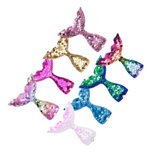 Beaupretty 8 Stck. Teiliges Glitzer Haarspangen Meerjungfrauenflosse Bunte Haarklammern für Kleine Mädchen Haarschmuck Accessoires für Kurze Lockige und Glatte Haare Geeignet für Partys und von Beaupretty