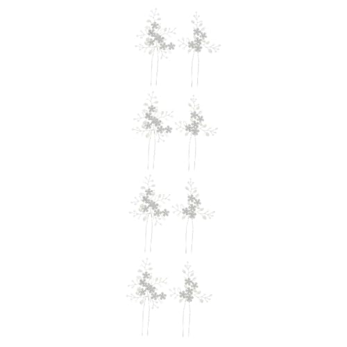 Beaupretty 8 Stk Braut Haarnadel Haargabel Strass Für Haare Haarschmuck Kopfbedeckungen Für Damen Brautkopfbedeckung Chinesische Essstäbchen Tiara Brautjungfer Perle Zubehör Hochzeit von Beaupretty