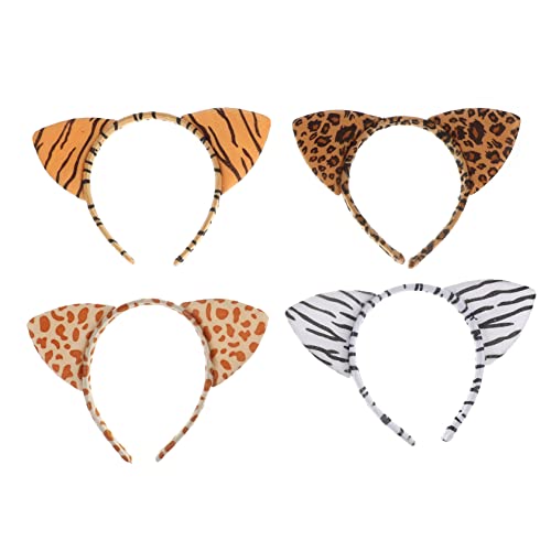 Beaupretty 8 Stk Stirnband Mit Tierohren Stirnband Mit Tigerohren Tiere Haarreifen Leopard Kostüm Ohren Haarbänder Für Damenhaar Katzenohren Cosplay Halloween-foto Kind Ohrring Kleidung Stoff von Beaupretty