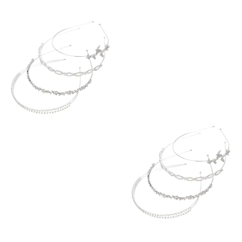 Beaupretty 8 Stk Strass-Stirnband Stirnbänder für Mädchen Blumenkopfschmuck für Frauen Haargummi Haarband Party-Haarreifen Haarbänder aus Strass Hochzeit Kopfbedeckung Zubehör Braut von Beaupretty