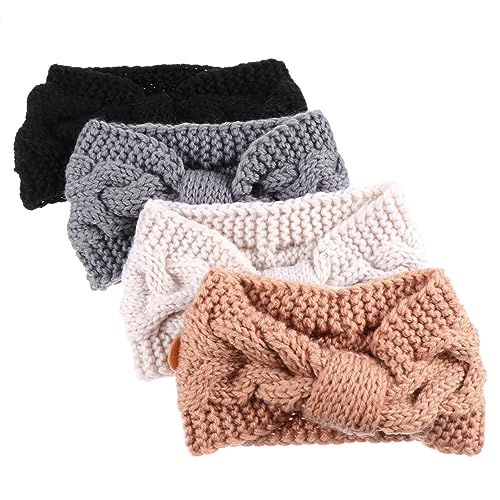 Beaupretty 8 Stk Gestricktes Stirnband Aus Wolle Stirnband Mit Mundschutz Winterstirnband Stricken Pullover Stirnband Frauen Winter Zopfstrick-stirnband Garn Kopfbedeckung Fräulein Krawatte von Beaupretty