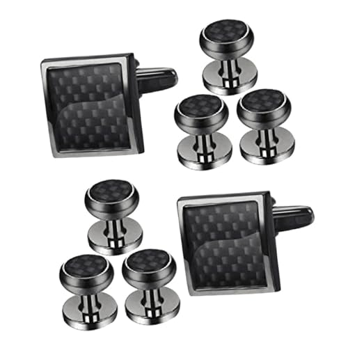 Beaupretty 8 Stück Manschettenknöpfe Für Hemden Herren Manschettenknöpfe Herrenhemd Mit Manschettenknöpfen Manschettenknöpfe Für Männer Schwarze Manschettenknöpfe Smokingknöpfe Kupfer Black von Beaupretty