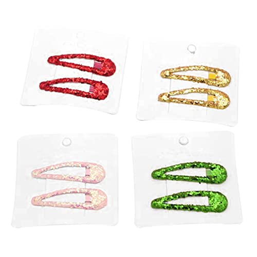 Beaupretty 8stücke Goldfarbener Haarnadeln Glitzernde Pailletten-spangen Bunte Druckknopf-haarspangen Für Mädchen Und Wasserfeste Frisur-akkorde von Beaupretty