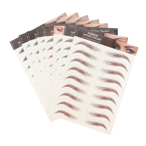 Beaupretty 8 Stück Teiliges Haarähnliche Augenbrauen Sticker Wasserfest Natürliche Fake Augenbrauen Aufkleber Wiederverwendbar Für Schnelles Make Up und Natürliches Styling von Beaupretty