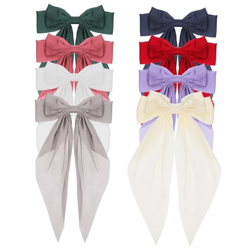 Beaupretty 8 Stück Teiliges Haarschleifen Große Satin Haarspangen für Frauen und Mädchen Sichere Befestigung Vielfältige Farben Schleifen Strapazierfähiges Material Einfaches Styling von Beaupretty