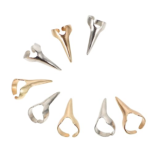 Beaupretty 8 Stück Teiliges Halloween Punk Finger Ring Set Langlebiger Rostfrei Auffälliges Party Accessoire für Kostüm Festival Geeignet für Halloween und Cosplay von Beaupretty