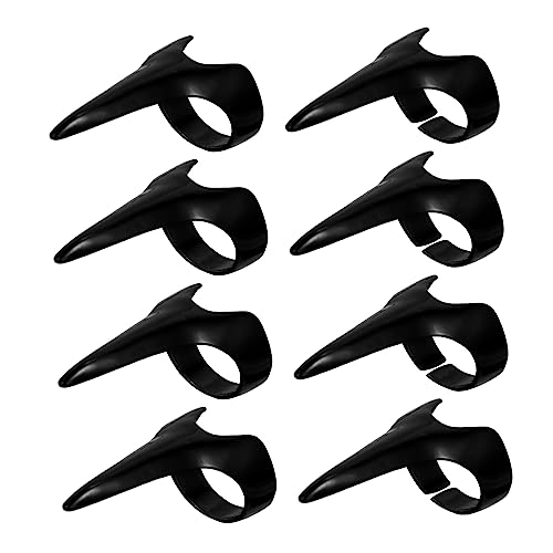 Beaupretty 8 Stück Teiliges Halloween Punk Style Nagelringe Set Dekorative Verstellbare Fingerringe Schwarz Leichte Rostfreie Partyaccessoires für Kostüm und Fasching von Beaupretty