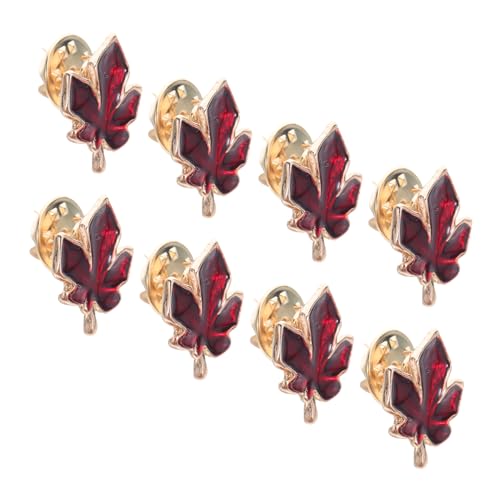 Beaupretty 8 Stück Teiliges Kanadische Ahornblatt-brosche Rote Patriotische Anstecknadeln aus Langlebigem Metall Dekorative Broschen für Kleidung Rucksack Hemd Geeignet für Damen und Herren von Beaupretty