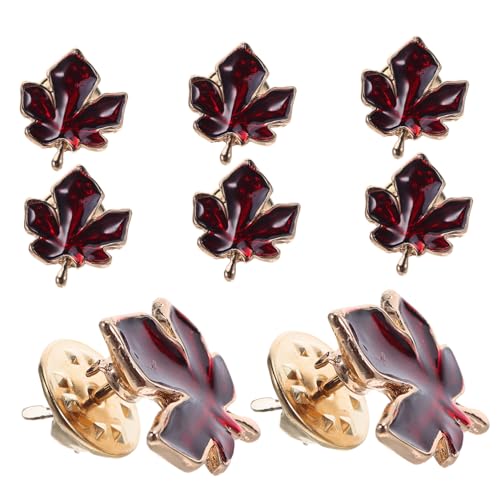Beaupretty 8 Stück Teiliges Maple Leaf Broschen Kleine Kanadische Ahornblatt Anstecknadeln aus Metall Stilvolle Herbstbroschen für Damen und Herren für Blazer Pullover Schals und Taschen von Beaupretty