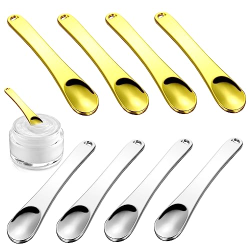 Beaupretty 8 Stück Teiliges Metall Spatel für Kosmetikcreme Langlebige Makeup Löffel mit Aufhängeloch Leichte Spatel für Saubere Anwendung und Einfache Aufbewahrung für Tägliche Hautpflege von Beaupretty