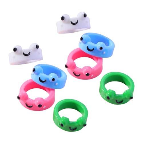 Beaupretty 8stücke Frosch Ring Aus Harz Dekorativer Froschschmuck Tierfingerringe Zierlicher Modeschmuck Mit Schöner Bedeutung Zufällige Farbe von Beaupretty