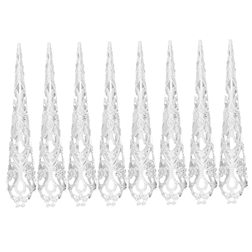 Beaupretty 8 Stück Teiliges Set Goldene Lange Spitze Fingernagel Krallenringe Königin Stil Bauchtanz Schmuck Cosplay Accessoire für Damen und Kostümzwecke von Beaupretty