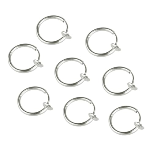 Beaupretty 8 Stück Teiliges Silbernes Piercing Ohrloch Clip Lippen Nasen und Ohr Ringe Leicht Langlebig Modisches Schmuck Accessoire für Damen und Herren von Beaupretty