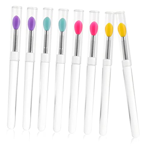 Beaupretty 8 Stück Teiliges Silikonbeschichteter Lippenpinsel mit Staubschutzkappen Wiederverwendbar Sanfte Applikatoren für Lippenstift und Lidschatten Einfach zu Reinigen für Präzise Make von Beaupretty