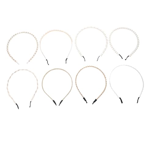 Beaupretty 8 Stück Teiliges Vintage Perlen Haarreifen Leicht Langlebig Dekorativ für Party Kostüm Hochzeit Weihnachten Cosplay Einzigartiges Haarschmuck accessoire für Damen und Mädchen von Beaupretty