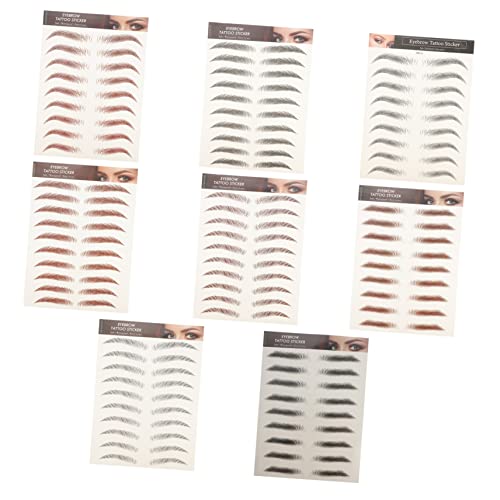 Beaupretty 8 Stück Teiliges Wasserfeste Augenbrauen Aufkleber Natürliche Fake Eyebrow Stickers Wiederverwendbar für Spärliche oder Überzupfte Brauen Hautfreundliches Kosmetikprodukt von Beaupretty