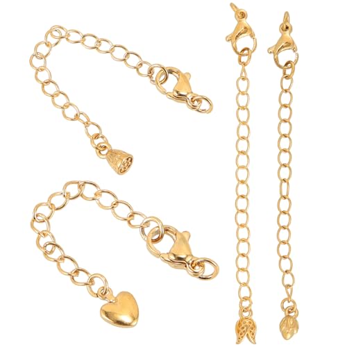 Beaupretty 8Stücke Kettenverlängerungen für Armbänder Fußkettchen Verstellbare Langlebige Verlängerungskette für Selbstgemacht Schmuck und Geschenkideen für Frauen von Beaupretty