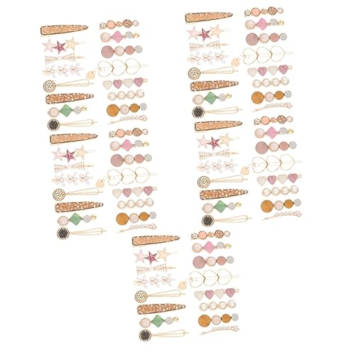 Beaupretty 80 Stk Haarspangen-set Elegante Glitzernde Kristall-haarnadel Haarspangen Aus Goldenem Perlenharz Haarspangen Für Dickes Haar Haarperlen Haarklemme Strand Mädchen Legierung Zubehör von Beaupretty