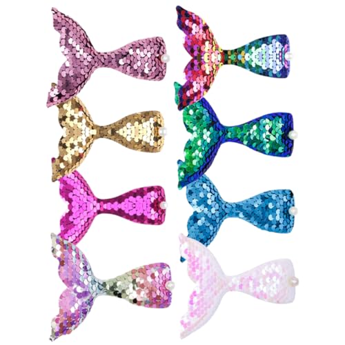 Beaupretty 8 Stück Meerjungfrau Haarspangen für Mädchen Glitzer Haarclips Entenschnabel Haarklammern Süßes Haarschmuck für Kleine Kinder für Kurze und Lange Haare von Beaupretty