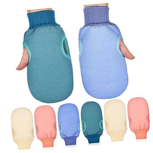 Beaupretty 8Stücke Teiliges Körperpeeling Handschuhe Exfolierende Duschputzhandschuhe für Männer und Sanfte Massage für Beine und Rücken von Beaupretty