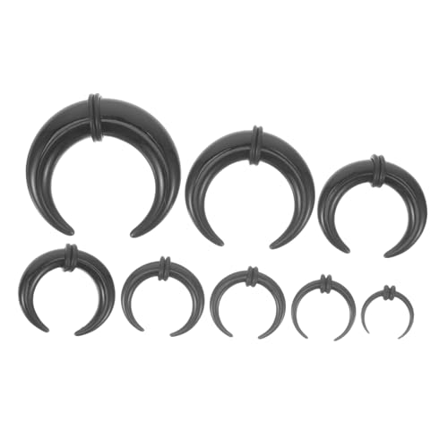 Beaupretty 8Stücke Teiliges Ohrdehner Schwarzem für Auricle Piercings Flexible Ohrmuscheln für Frauen Freunde von Beaupretty