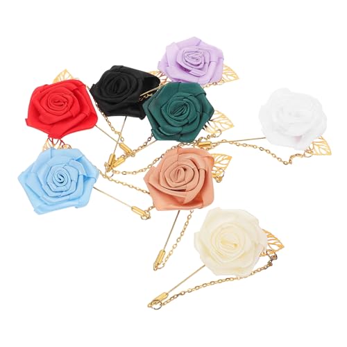 Beaupretty 8stücke Rosenblumen-anstecknadeln Für Männer Elegant Leicht Und Langlebig Für Hochzeiten Und Formelle Anlässe Detailliertes Design Müheloses Styling Als Outfit-zubehör von Beaupretty