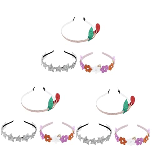 Beaupretty 9 Stk Glitzerndes Stirnband Für Kinder Haarschmuck Baby Glitzer Die Blumen Kopfbedeckung von Beaupretty