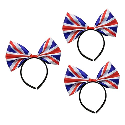 Beaupretty 9 Stk Stirnband Stirnbänder Mit Britischer Flagge Kopfbedeckung Mit England-flagge Großbritannien Haarreifen Haarschmuck Für Fußballfans Weihnachtsdeko Satin Bogenkopf von Beaupretty